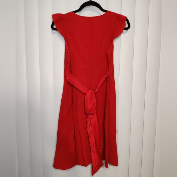 Anthropologie Maeve Red Dress Woman's 4 Petite - Picture 2 of 3